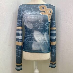 NWT Urban Outfitters 98 Mesh Long Sleeve Tee